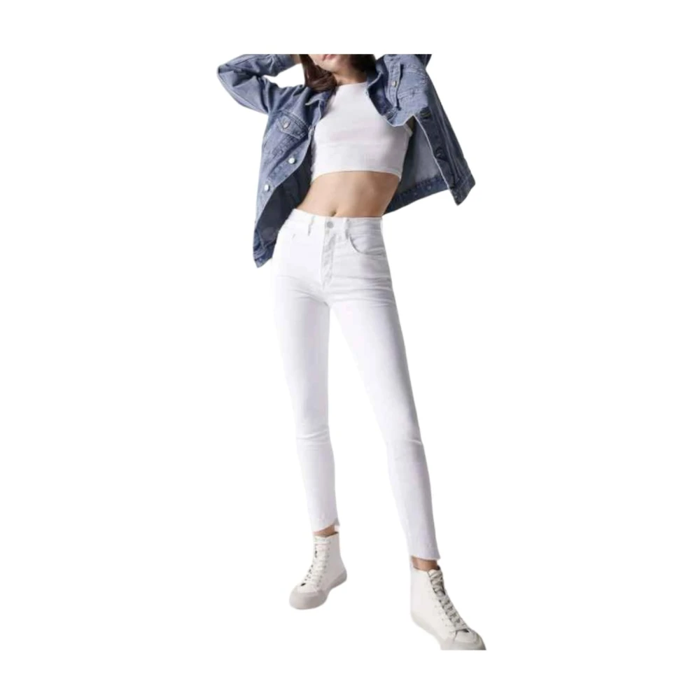 Salsa Moderne witte denim broek White Dames