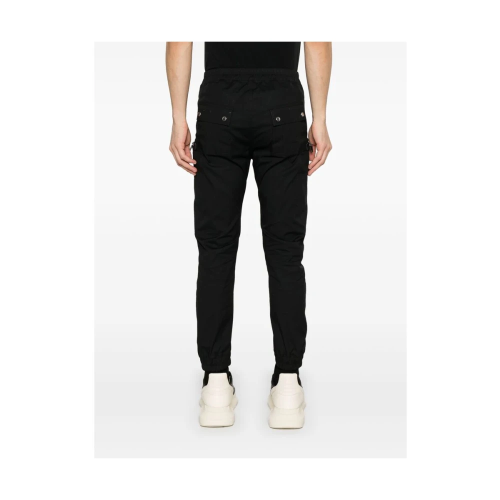 Rick Owens Zwarte elastische trekkoord taille broek Black Heren
