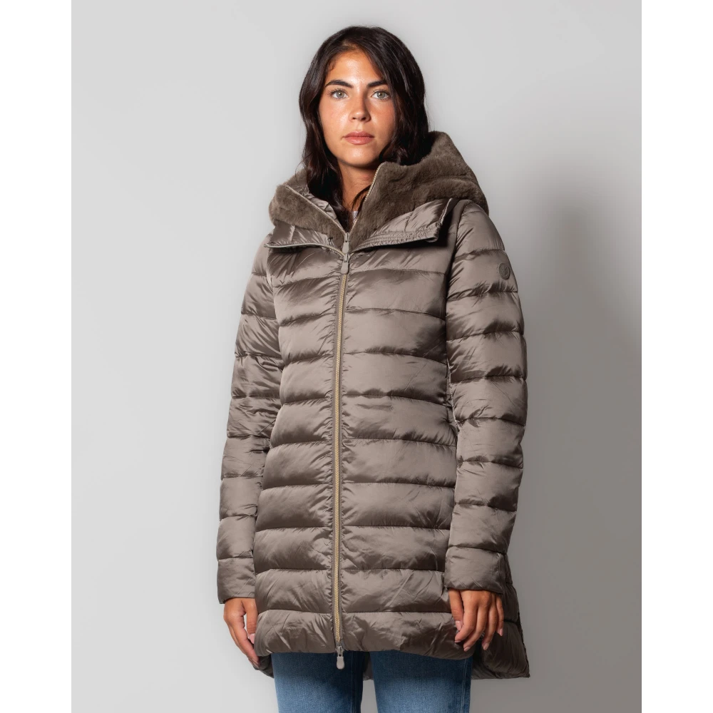 Save The Duck Matilda Gewatteerde Jas met Capuchon Gray Dames