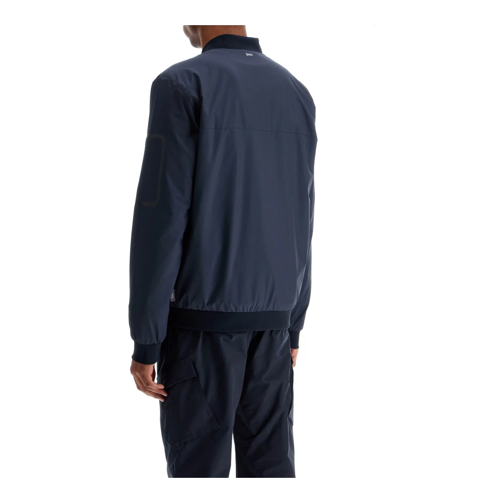 Herno Donkerblauwe Winddichte Bomberjack Blue Heren