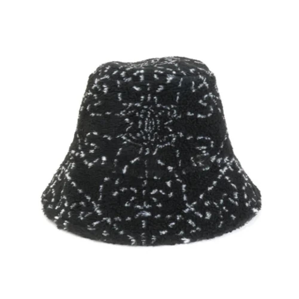 Chanel Vintage Pre-owned Fabric hats Black Dames