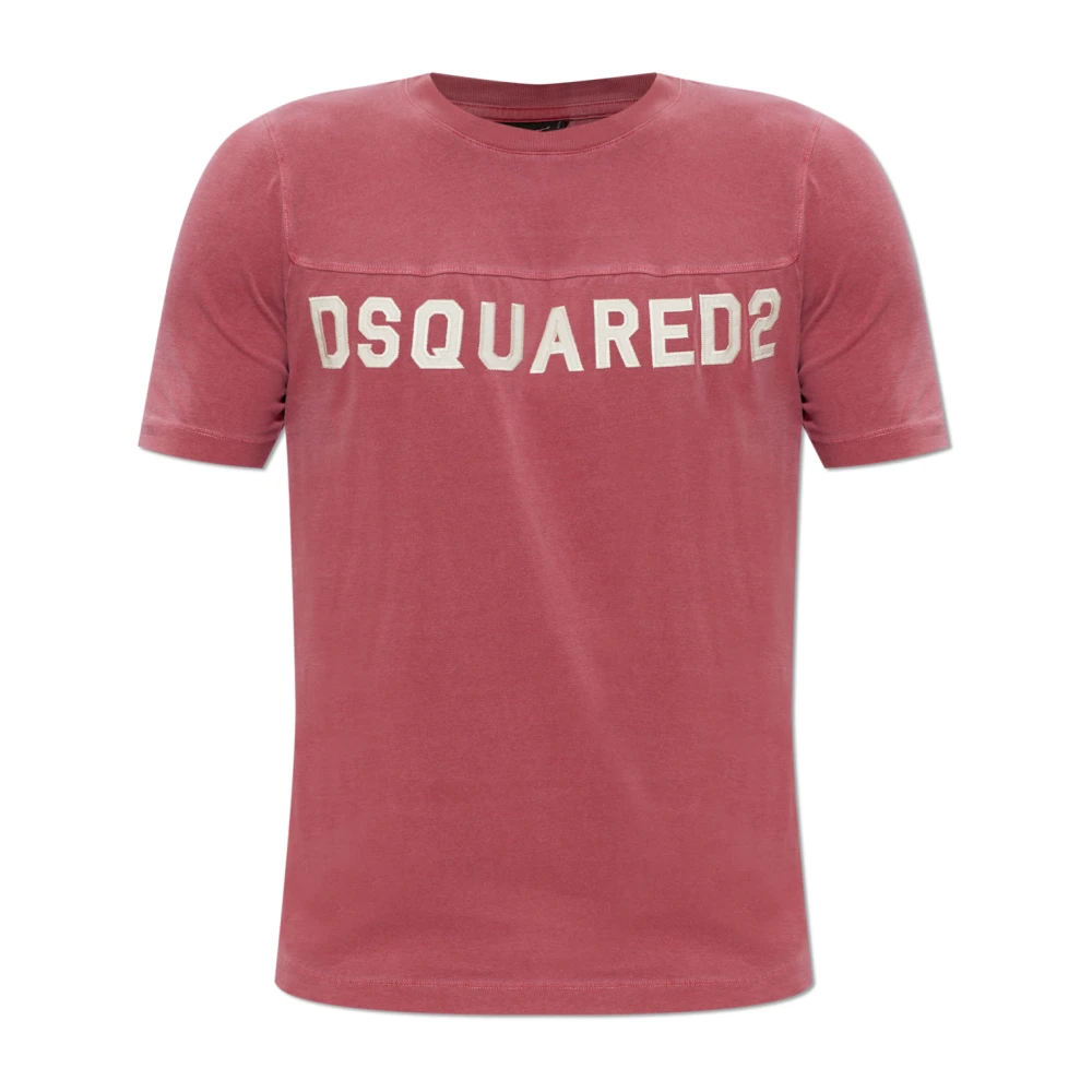 Dsquared2 Men's Pink Logo T-Shirt - T-Shirts - M - Tops