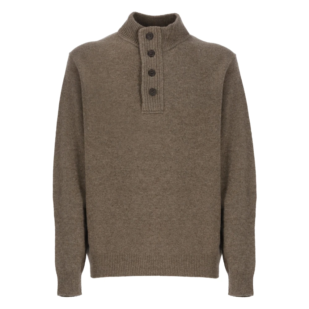 Barbour Bruine wollen trui met hoge hals Brown Heren