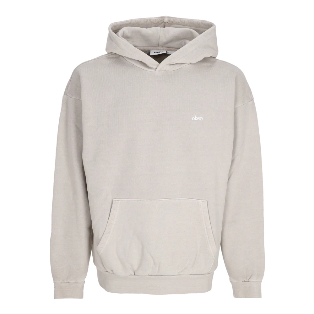 Obey Hoodie Fleece Abbey Stone Gray Heren