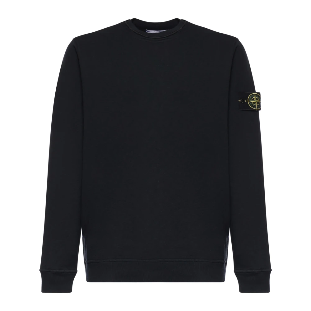 Stone Island Men's Blue Sweatshirts, M, Crew Neck Sweatshirt