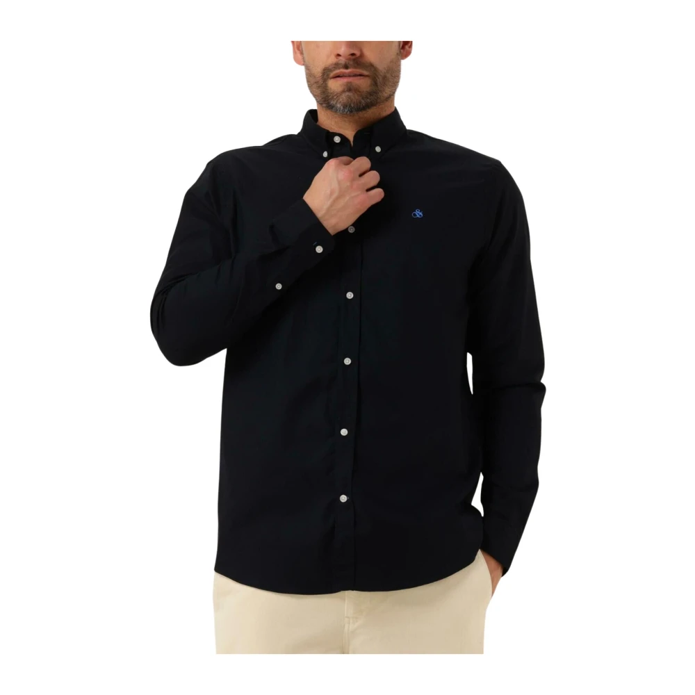 SCOTCH & SODA Heren Overhemden Essentials Organic Oxford Regular Fit Shirt Donkerblauw