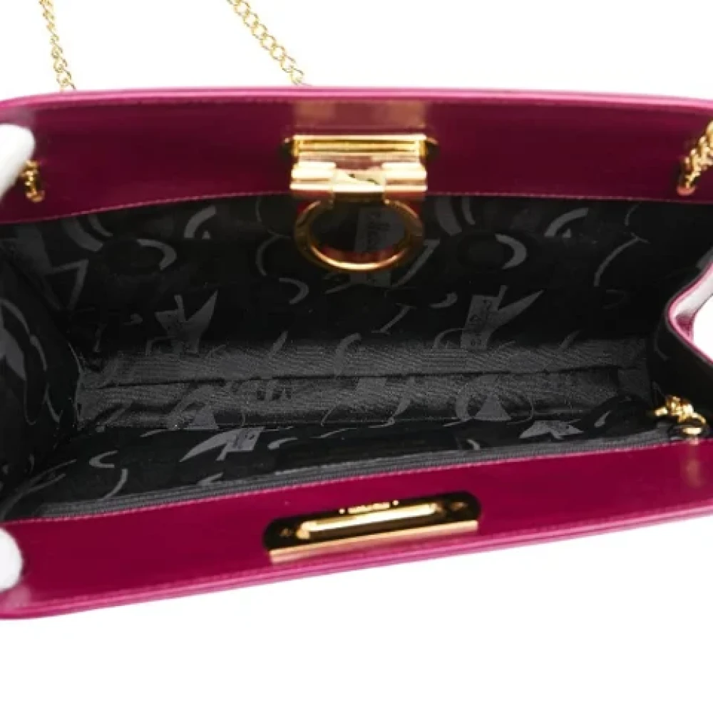 Salvatore Ferragamo Pre-owned Leather shoulder-bags Purple Dames