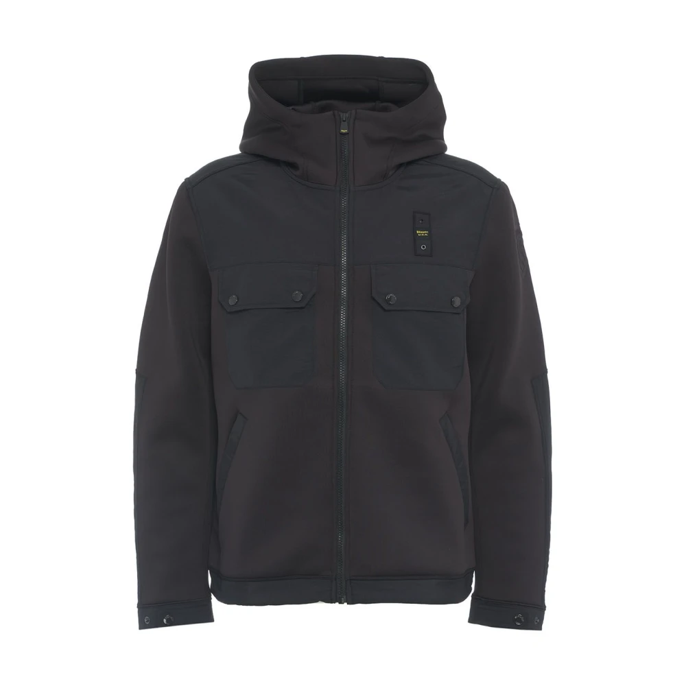 Blauer Zwart Zip-Through Sweatshirt Aw24 Black Heren