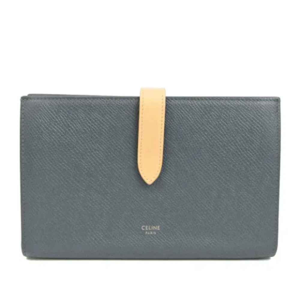 Celine Vintage Pre-owned Leather wallets Blue Dames
