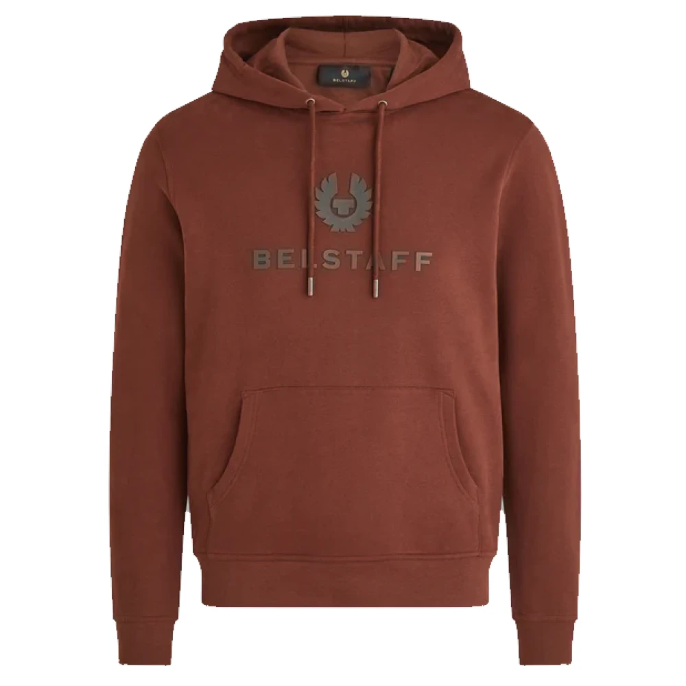 Belstaff Signature Sweatshirt Hoodie Deep Copper Red Heren
