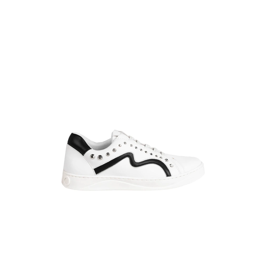 Liu Jo Stijlvolle Sneakers met Elastische Banden en Zilveren Noppen Dames Schoenen Wit