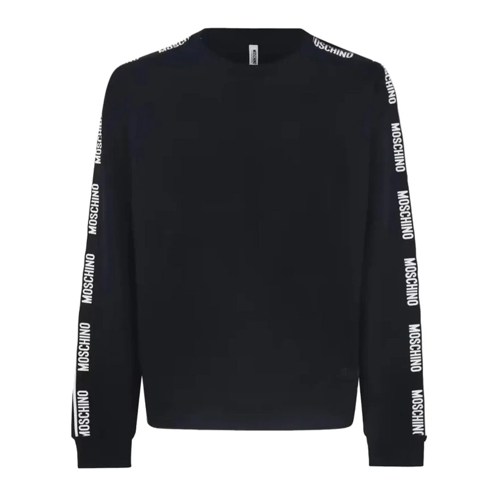 Moschino Hoodloze Sweatshirt Katoen Elastaan Mix Black Heren