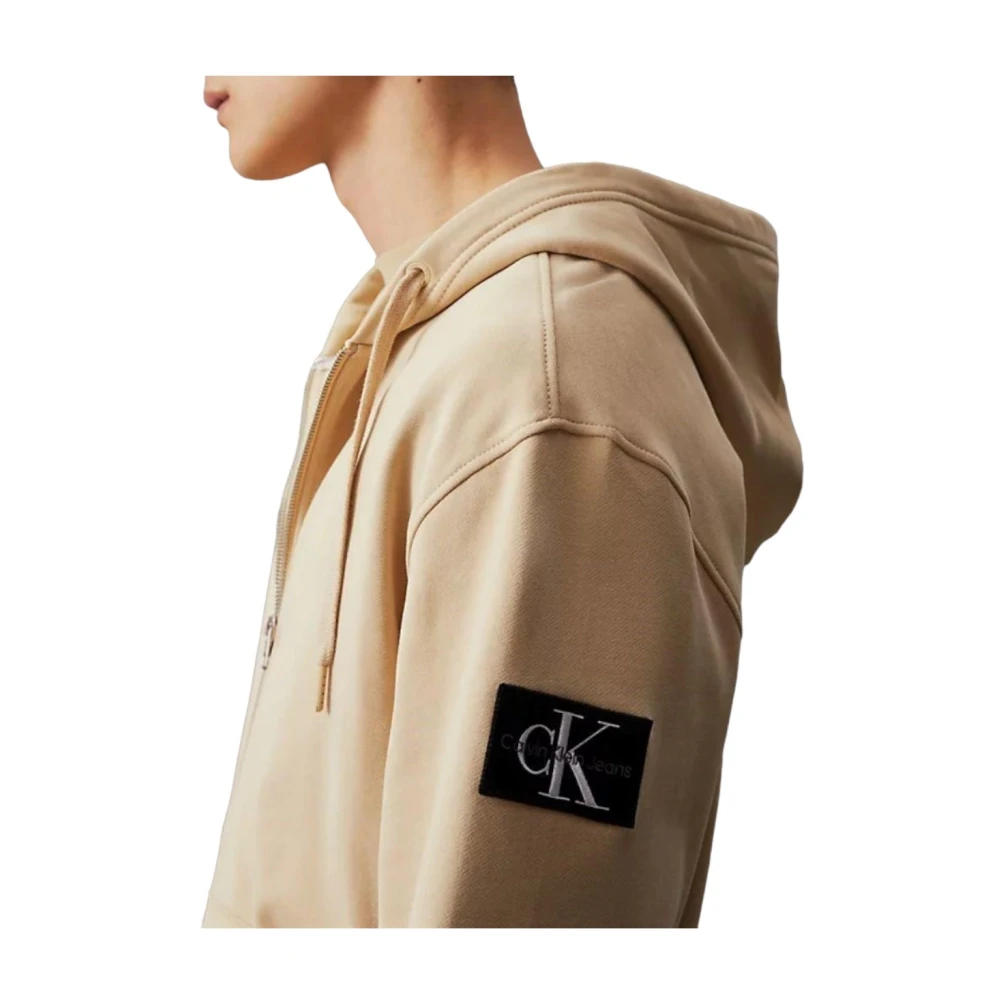 Calvin Klein Stijlvolle Sweatshirt voor Mannen Beige Heren