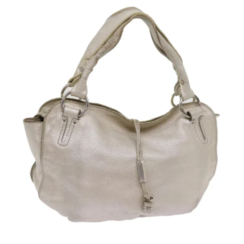 Celine Vintage Pre-owned Leather celine-bags Beige Dames