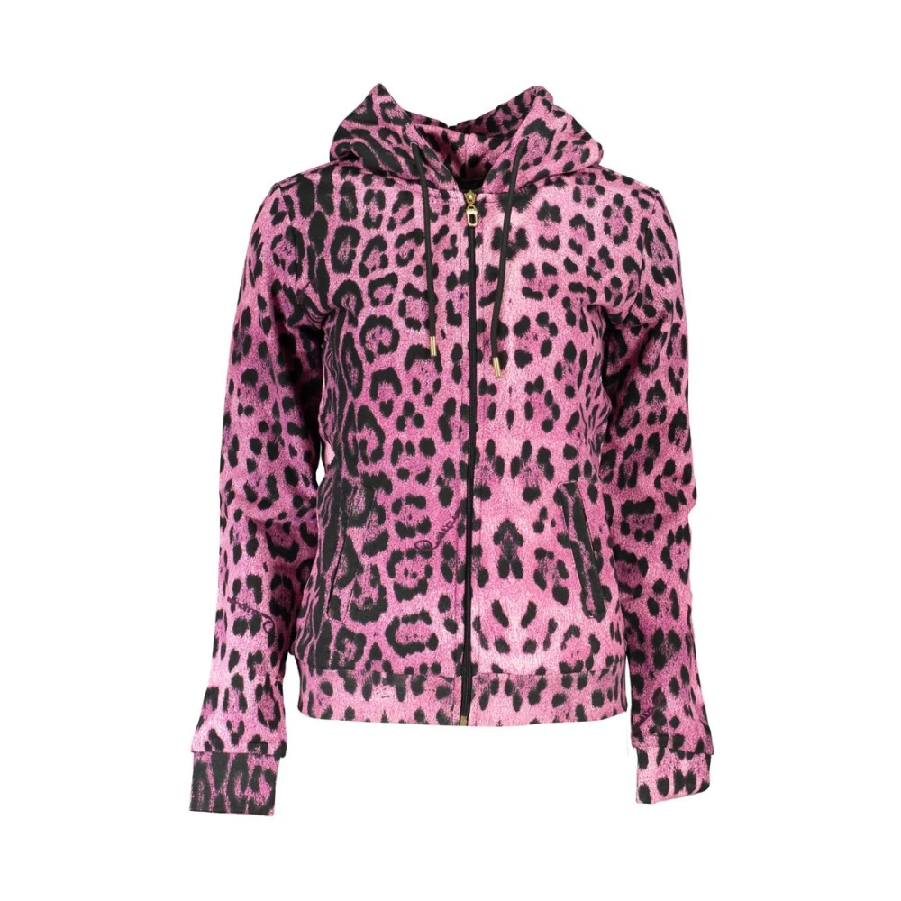Cavalli Class Chique Roze Hoodie met Contrastdetails Pink Dames