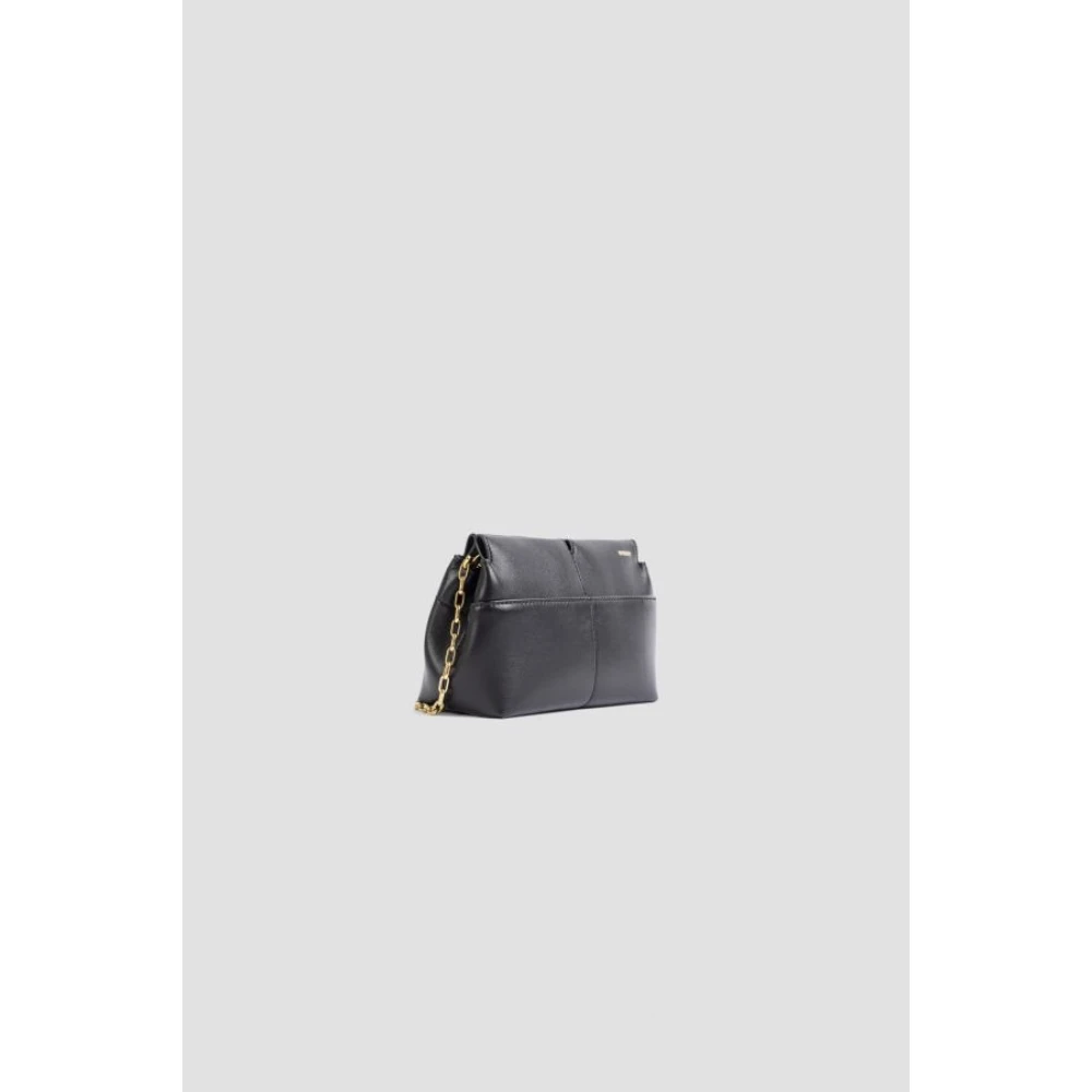 Burberry Zwarte leren ketting Clutch tas Black Dames