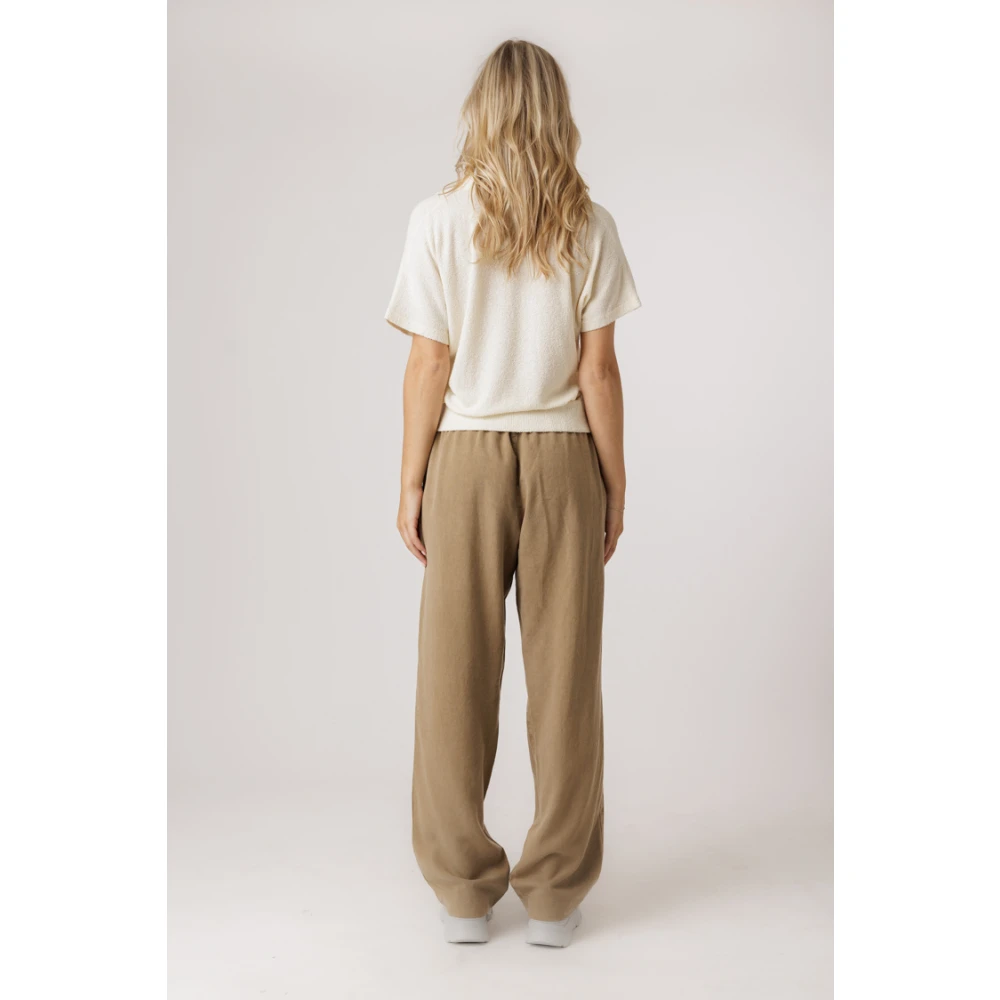 Knit-ted Off White V-Hals Top Beige Dames