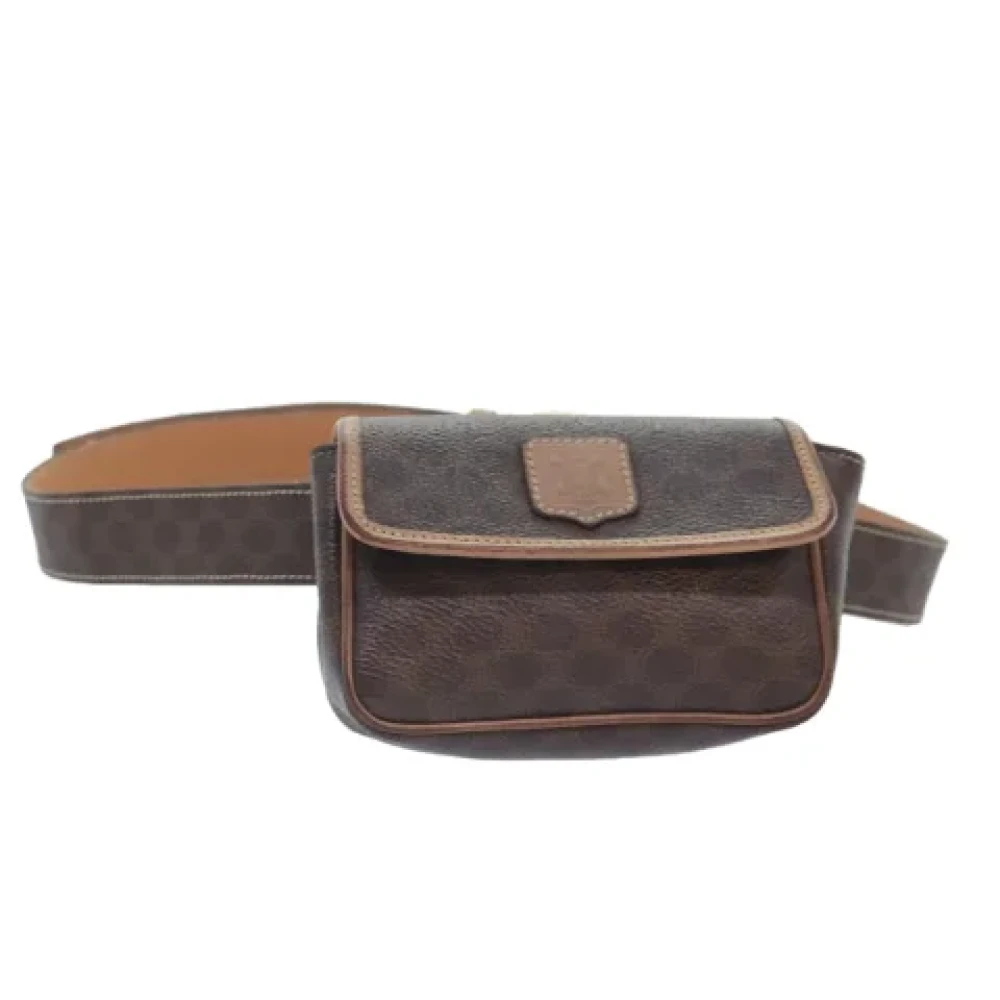 Celine Vintage Pre-owned Leather crossbody-bags Brown Dames