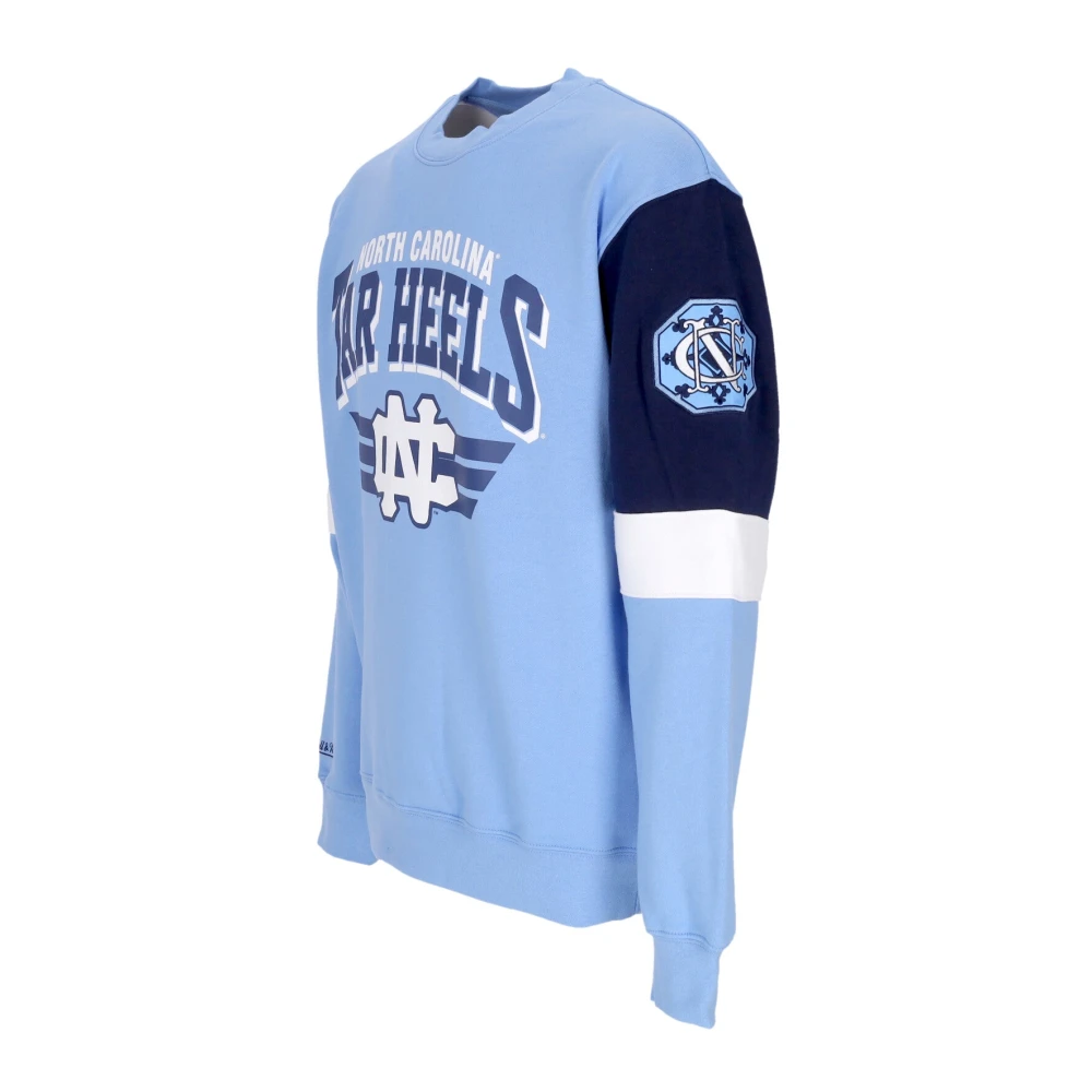 Mitchell & Ness North Carolina Tar Heels Crewneck Sweatshirt Blue Heren