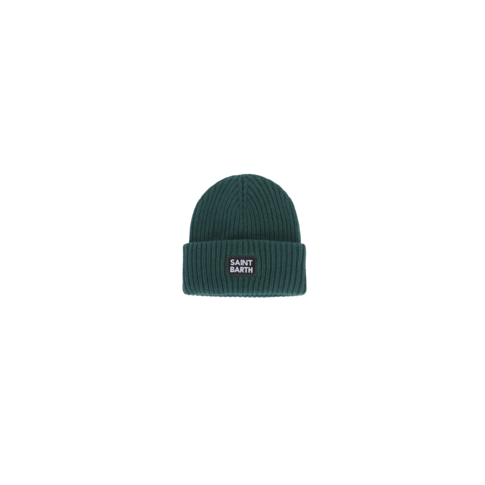 Saint Barth Groene Logo Wollen Blend Junior Hoed Green Unisex