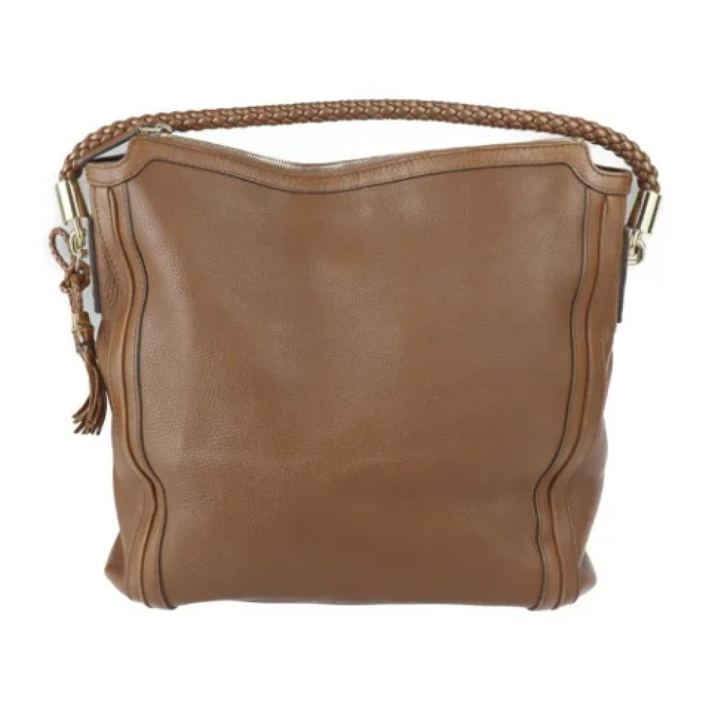 Gucci Vintage Pre-owned Fabric gucci-bags Brown Dames