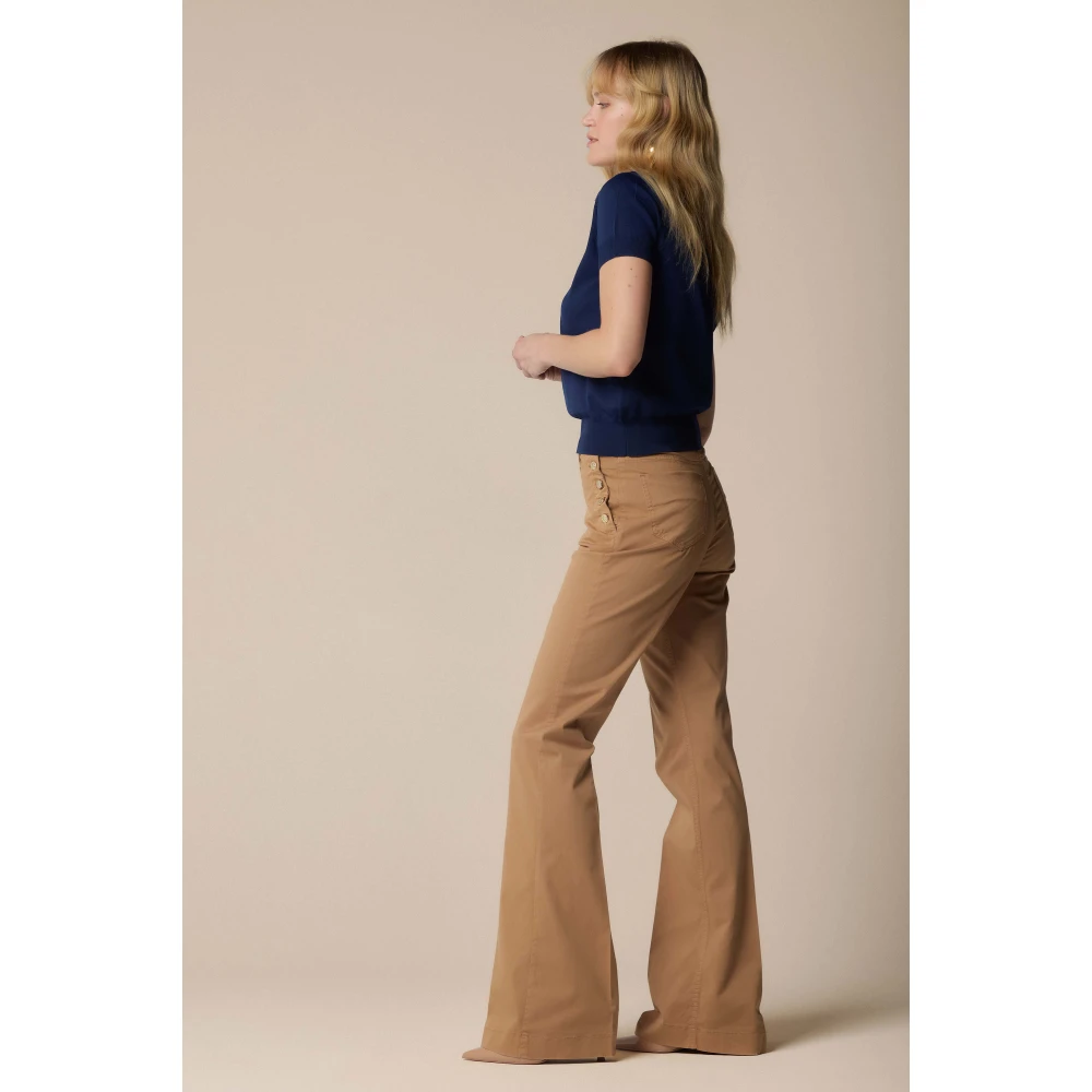 Kocca Stijlvolle Wijde Broek Brown Dames