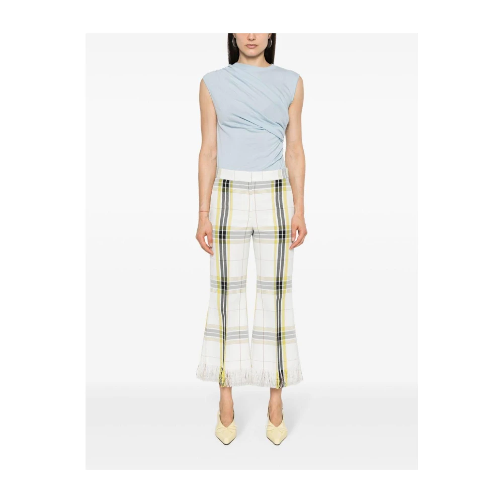 Msgm Geruite Broek Multicolor Dames