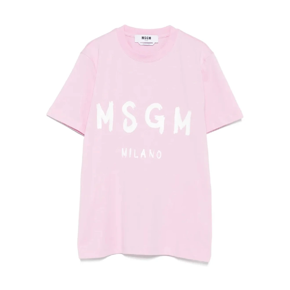 Msgm - Tops > T-Shirts - Pink - Msgm - Modalova