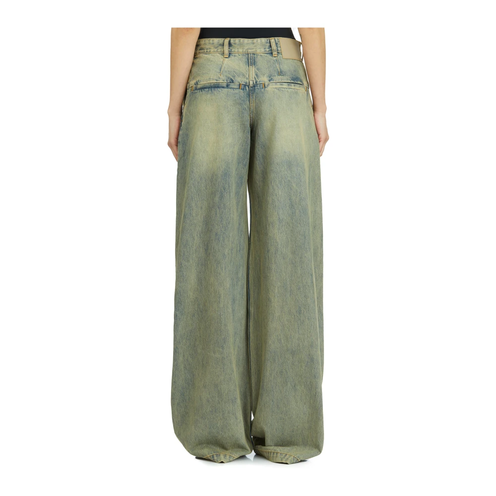 Entire Studios Denim Surface Wave Broek Blue Dames