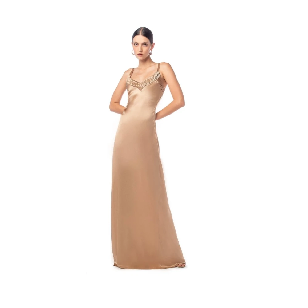 MVP wardrobe CAP Martin Long Dress Brown Dames