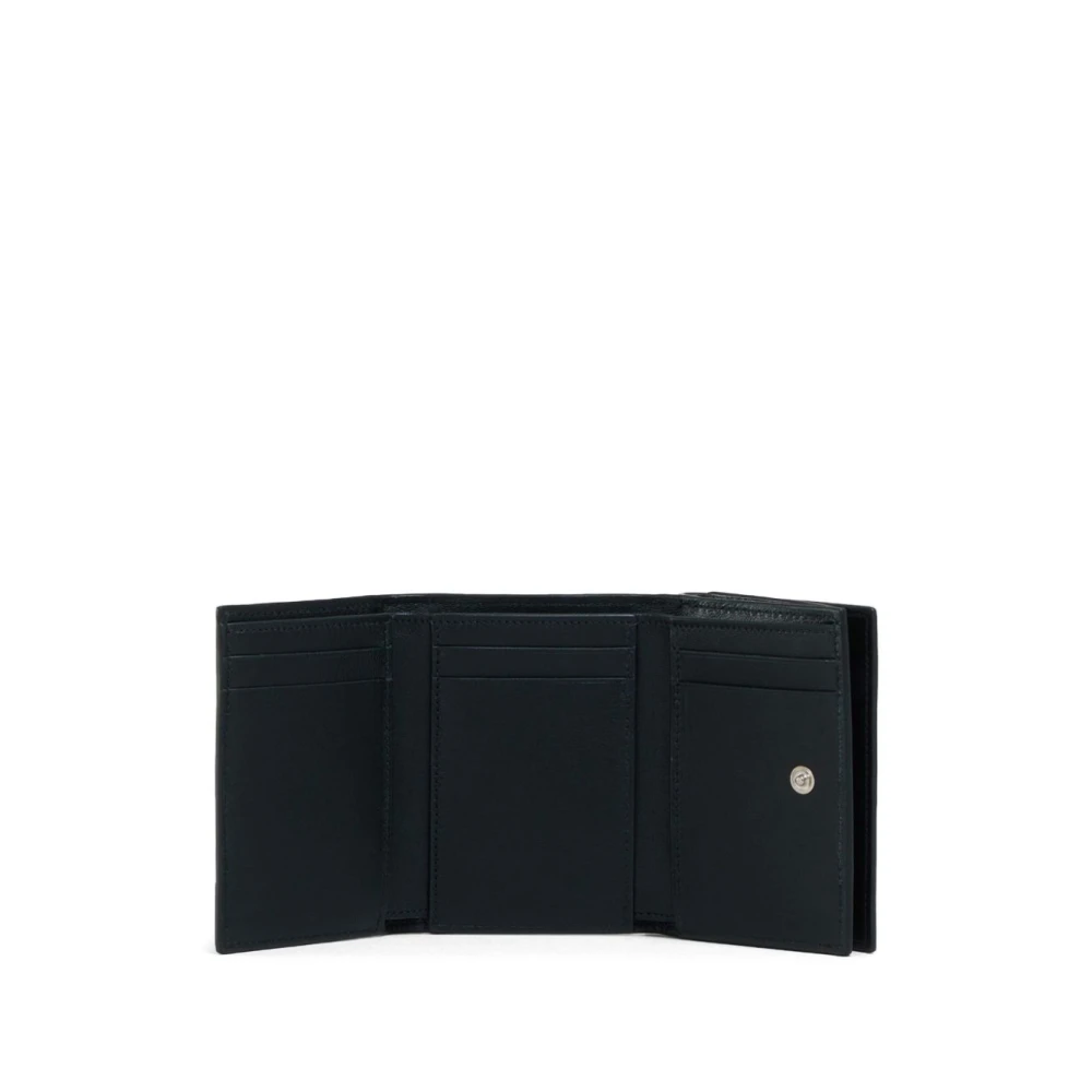 Marni Zwarte Portemonnee met Borduursel Black Heren
