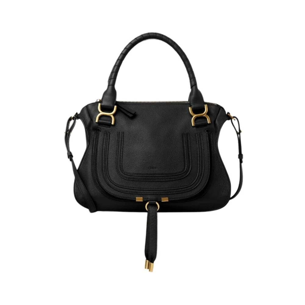 Chloé Women's Black Shoulder Bags, One Size, Marcie Bag