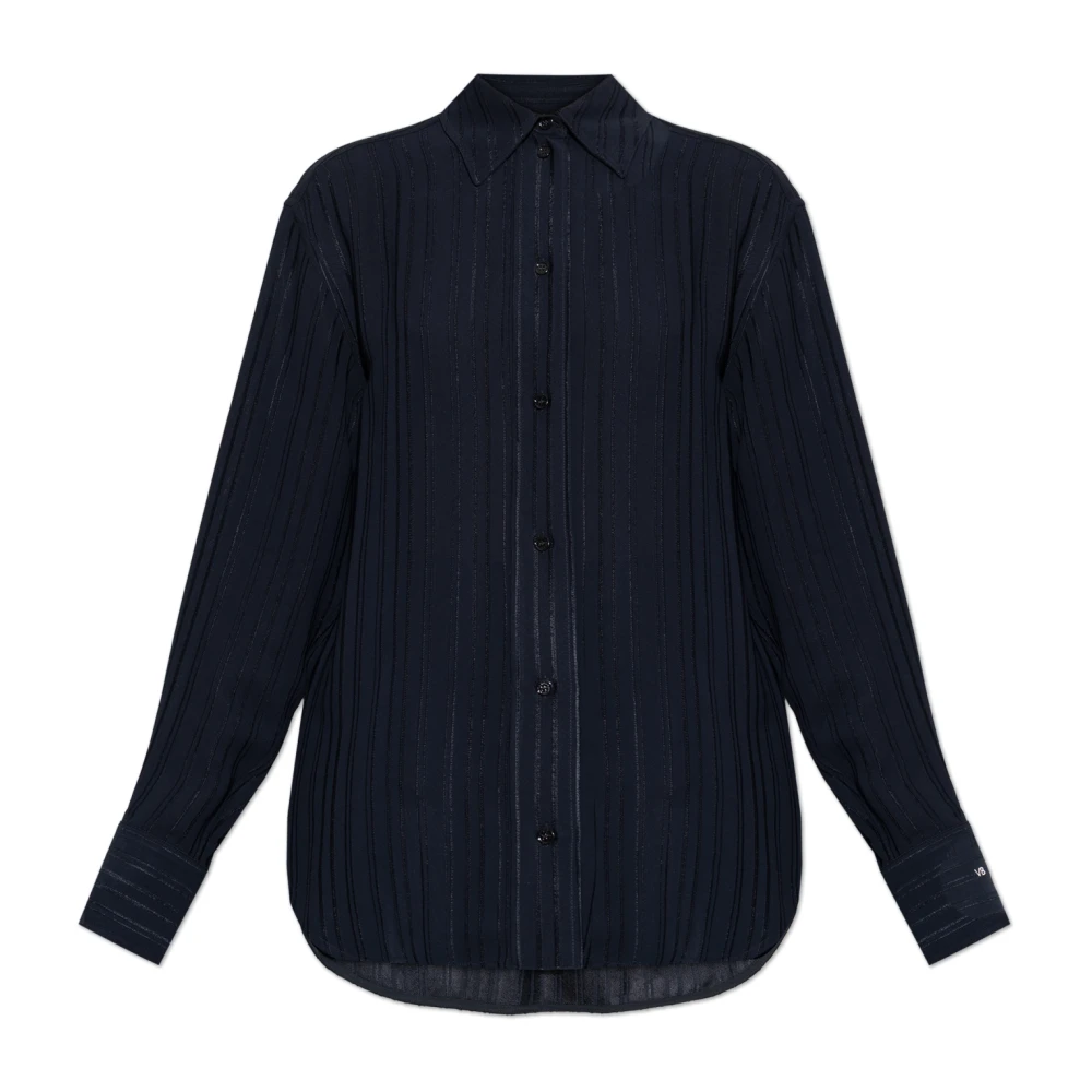 Victoria Beckham Women's Blue Shirts, S, Striped Pattern Shirt
