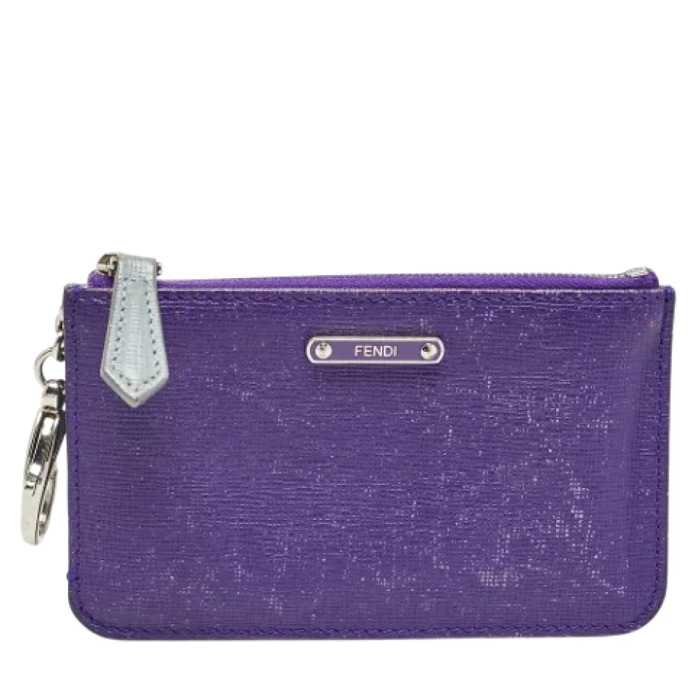 Fendi Vintage Pre-owned Leather wallets Purple Dames