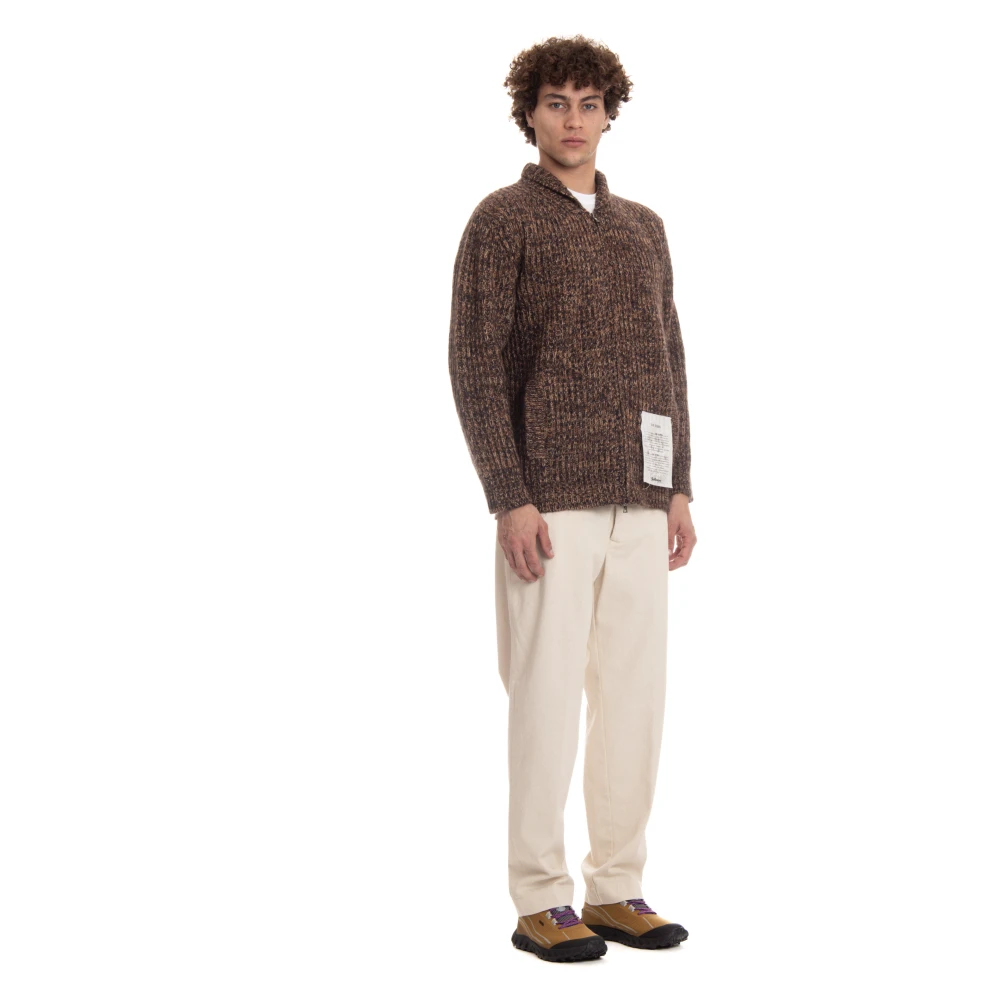 Ballantyne Melange Wol Kasjmier Ritsvest Brown Heren