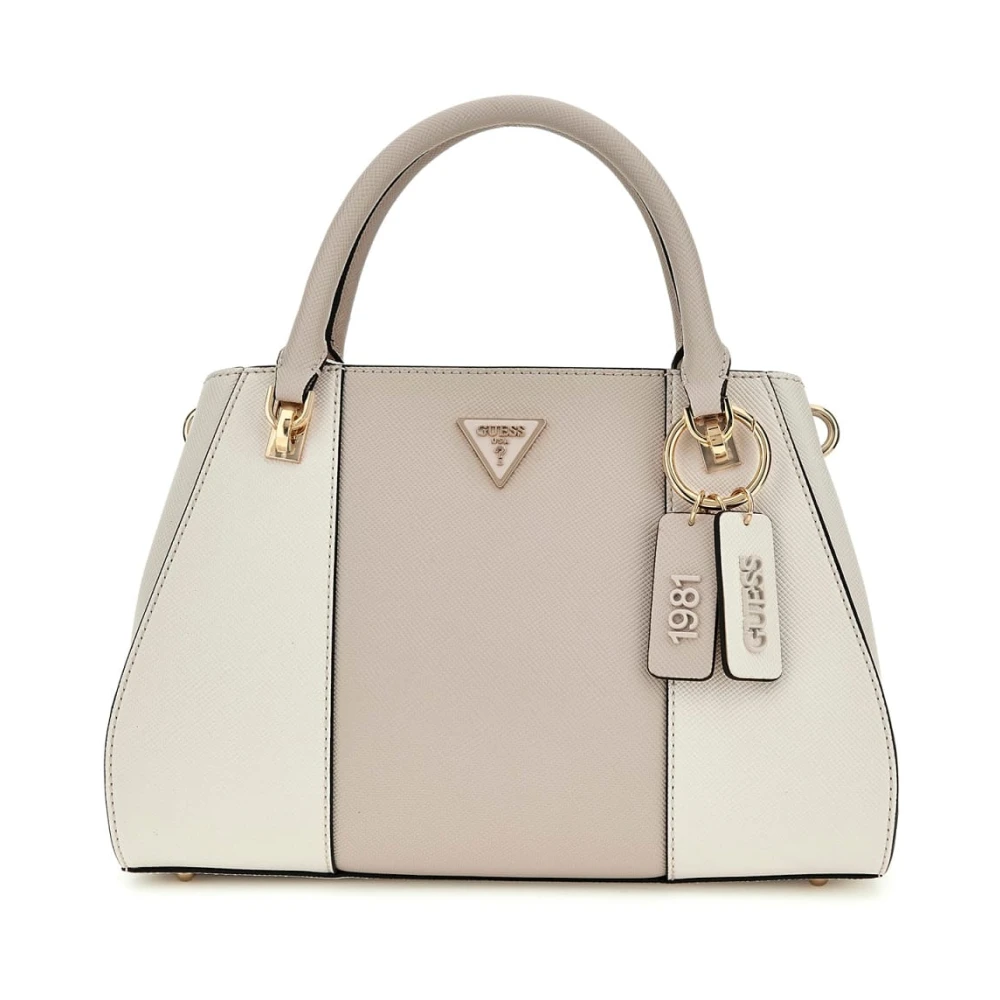 Guess Women's White Small Off /Taupe Satchel Bag - Handbags - One Size - Bags