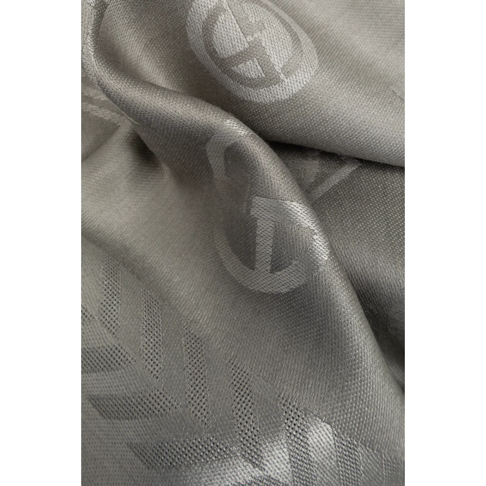Giorgio Armani Sjaal met monogram Gray Heren
