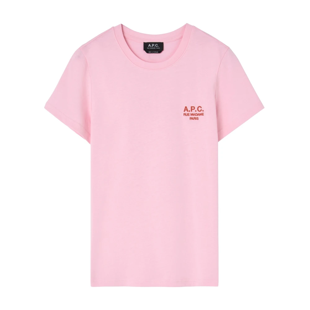 A.p.c. Roze Katoenen Denise T-Shirt Pink Dames