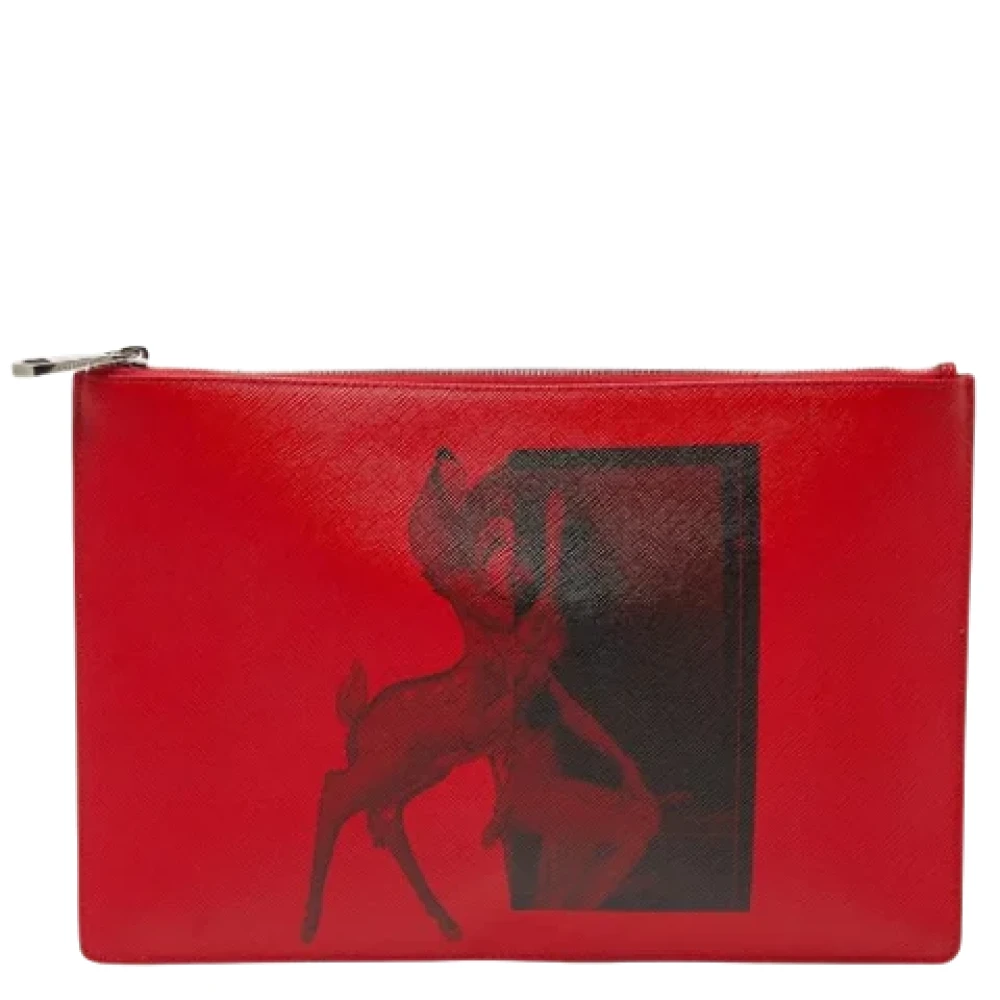 Givenchy Pre-owned Leather pouches Red Dames