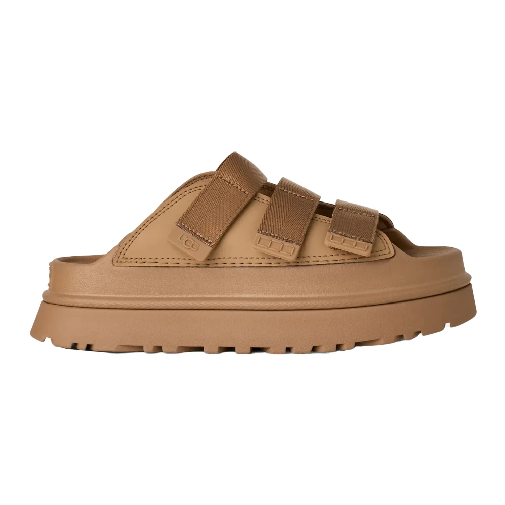 Ugg Women's Beige Goldenglow Slides Dark Sand