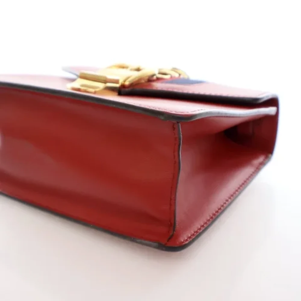 Gucci Vintage Pre-owned Leather handbags Red Dames