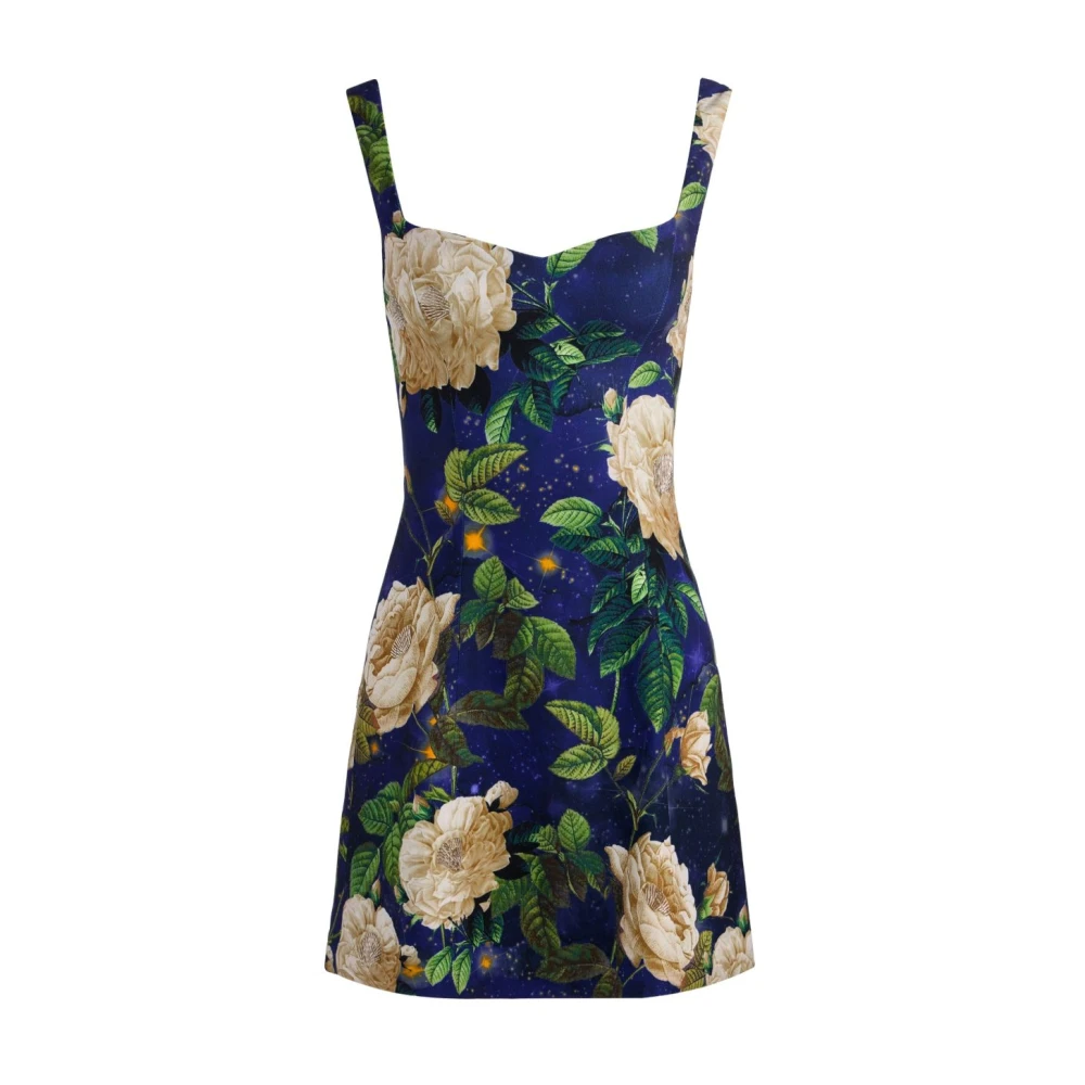 Alice + Olivia Blue Eve Embellished Mini Dress - Female - Short Dresses - 2XS - Dresses