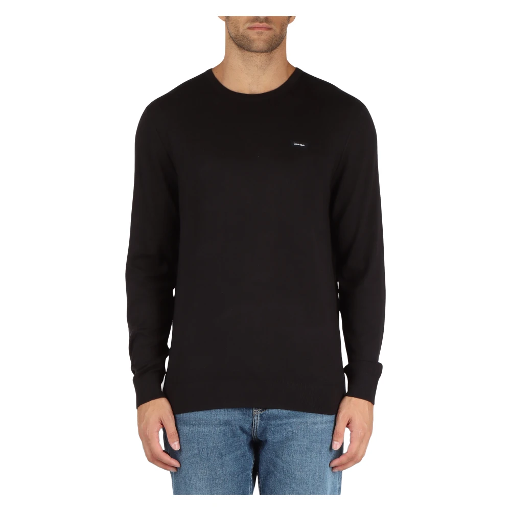 Calvin Klein Katoenen Crewneck Sweater Black Heren
