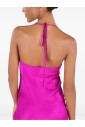 fuchsia-silk-satin-v-neck-dress