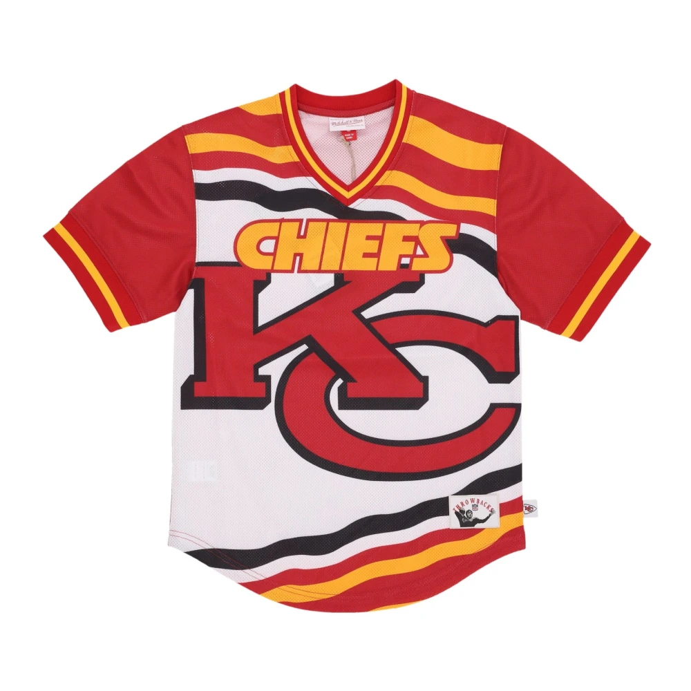 Mitchell & Ness NFL Jumbotron 3.0 Mesh V-hals Jas Red Heren