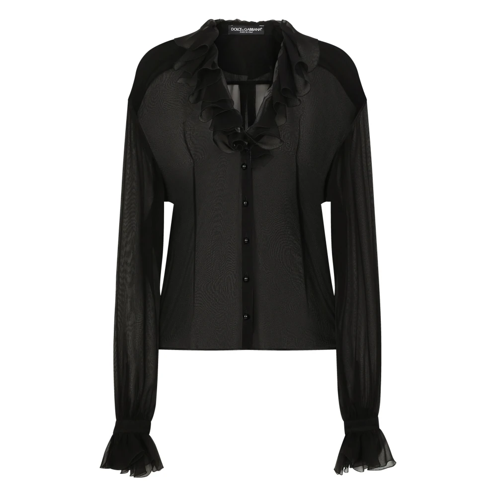 Dolce & Gabbana Zwarte Overhemd Stijlvolle Modieuze Kleding Black Dames
