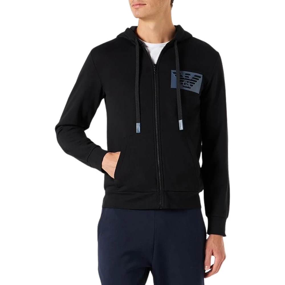 Emporio Armani Hombre Negro Sudaderas, Talla: Xl