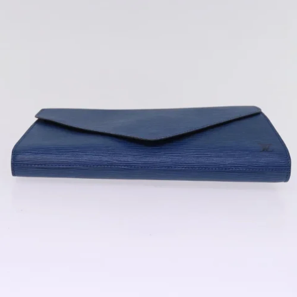 Louis Vuitton Vintage Pre-owned Leather clutches Blue Dames