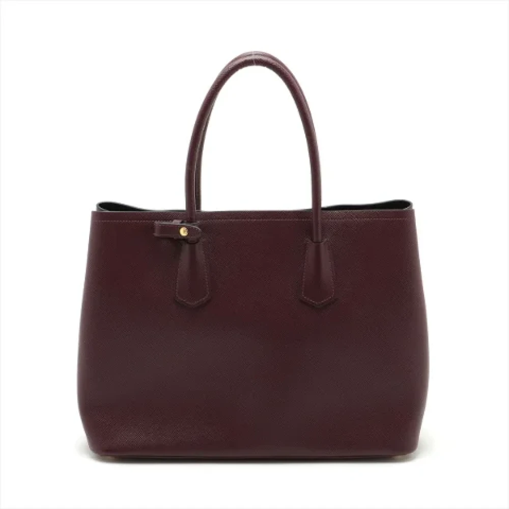 Prada Vintage Pre-owned Leather totes Red Dames