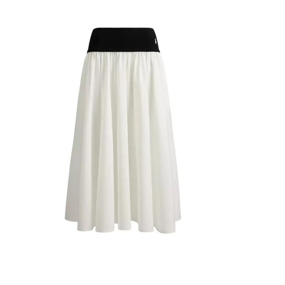 Polo Ralph Lauren Women's White A-Line Midi Skirt